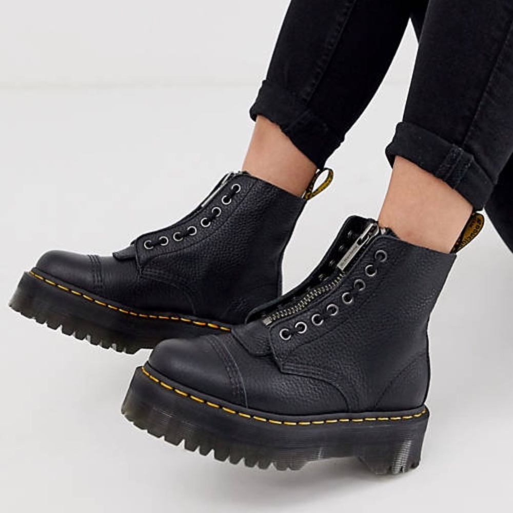 Dr. Martens Sinclair Flatform Zip Leather Boots